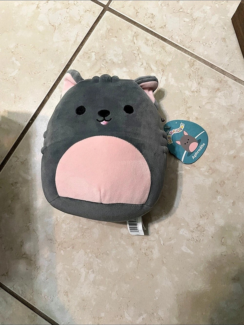 Squishmallows Aphmau Gray Pink Cat Plush NWT